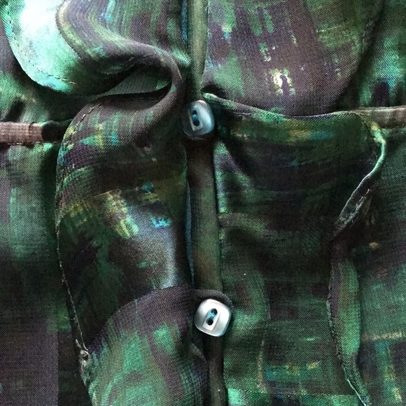 JohnPaulRichard | Silky Ruffle Front Blouse M - Picture 6 of 6